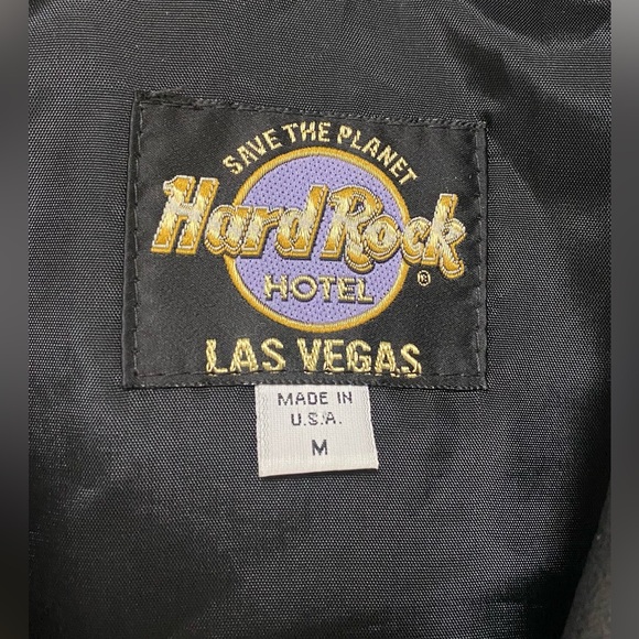 Hard Rock Cafe Biker Leather Jacker - Picture 10 of 14